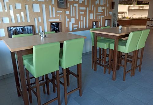 Dřevěné barové židle čalouněné seedák i opěradlo