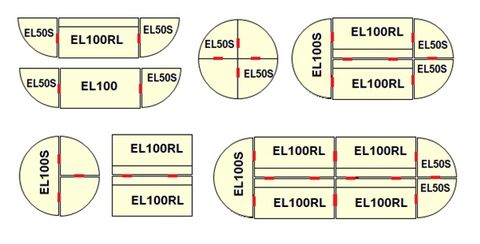 Taburety ELSA a možnosti sestavení