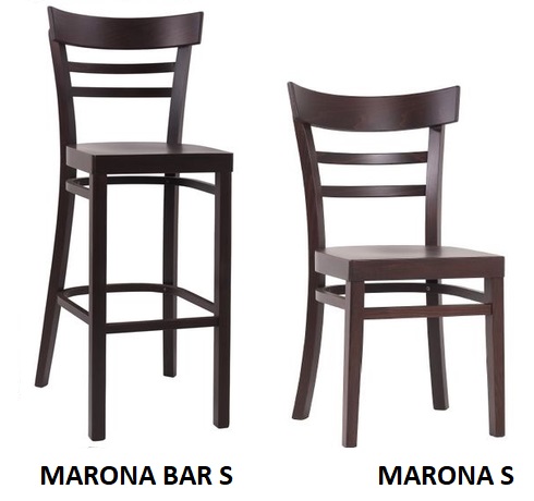 Dřevěné barové židle MARONA S