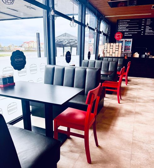 Odolné čalouněné lavice CORTINA pro bistra nebo restaurace Čalouněné lavice Cortina do restauarace