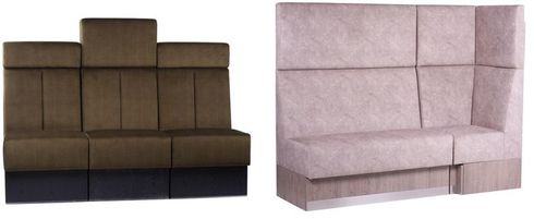 Čalouněné lavice OLBIA v atypickém provedení