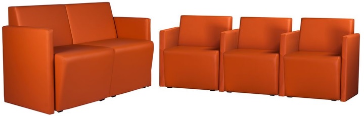 Čalouněné modulární lavice