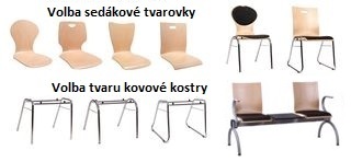Kovové židle a lavice COMBISIT